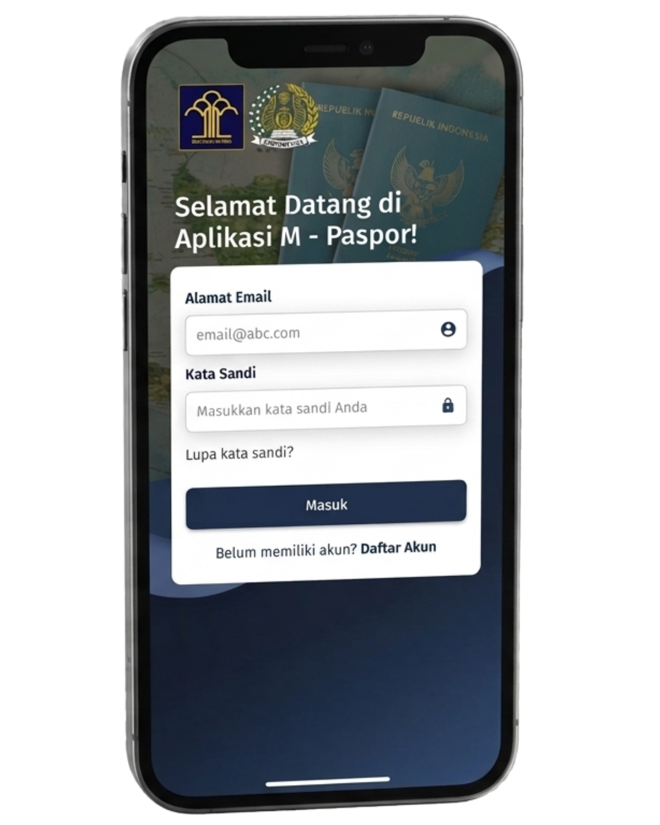 Mockup Aplikasi M-Paspor